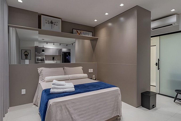 Flat Vertigo - luxuoso com churrasqueira e sacada