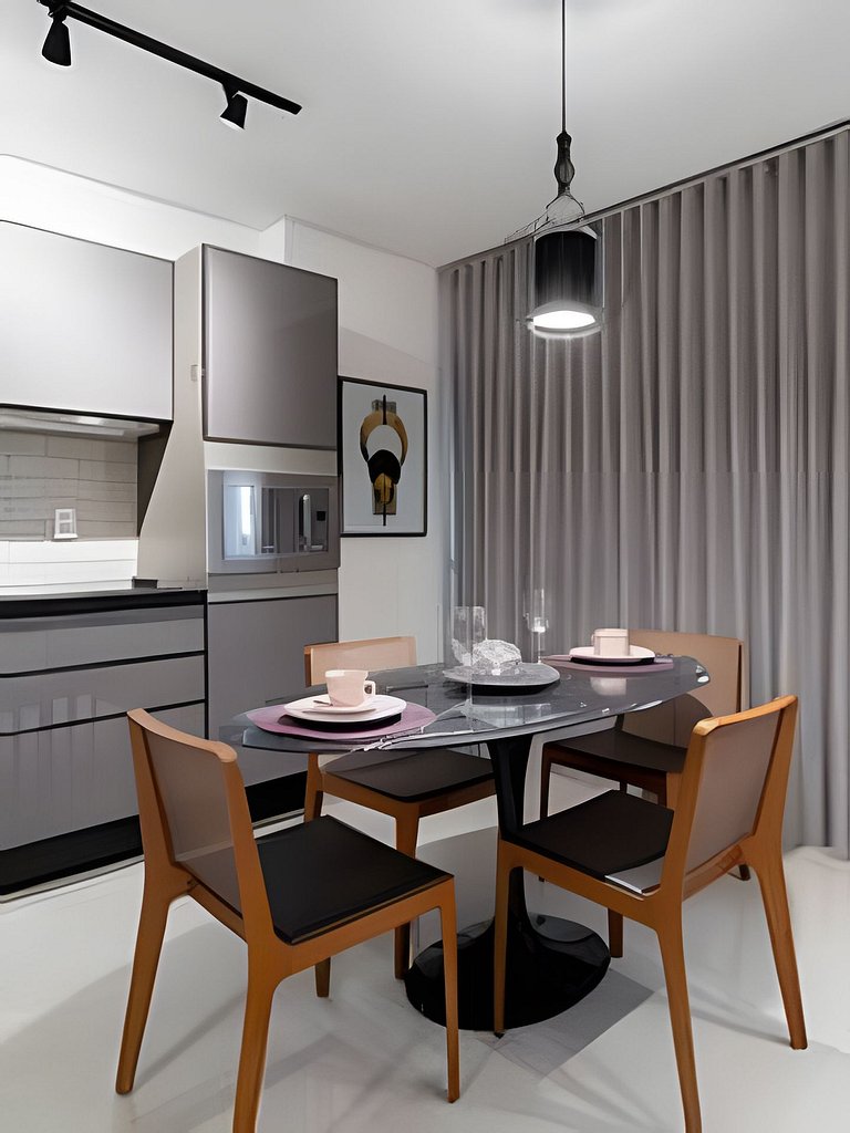Flat Vertigo - luxuoso com churrasqueira e sacada