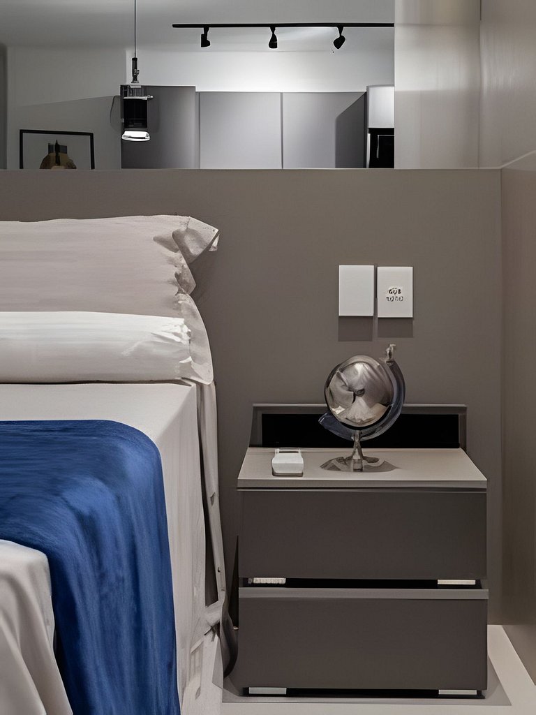 Flat Vertigo - luxuoso com churrasqueira e sacada