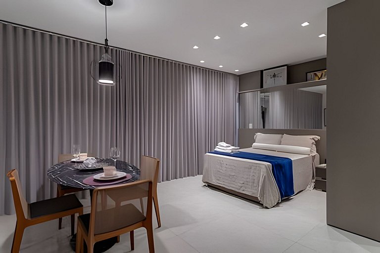 Flat Vertigo - luxuoso com churrasqueira e sacada