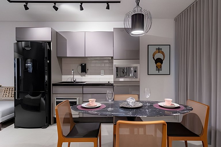 Flat Vertigo - luxuoso com churrasqueira e sacada