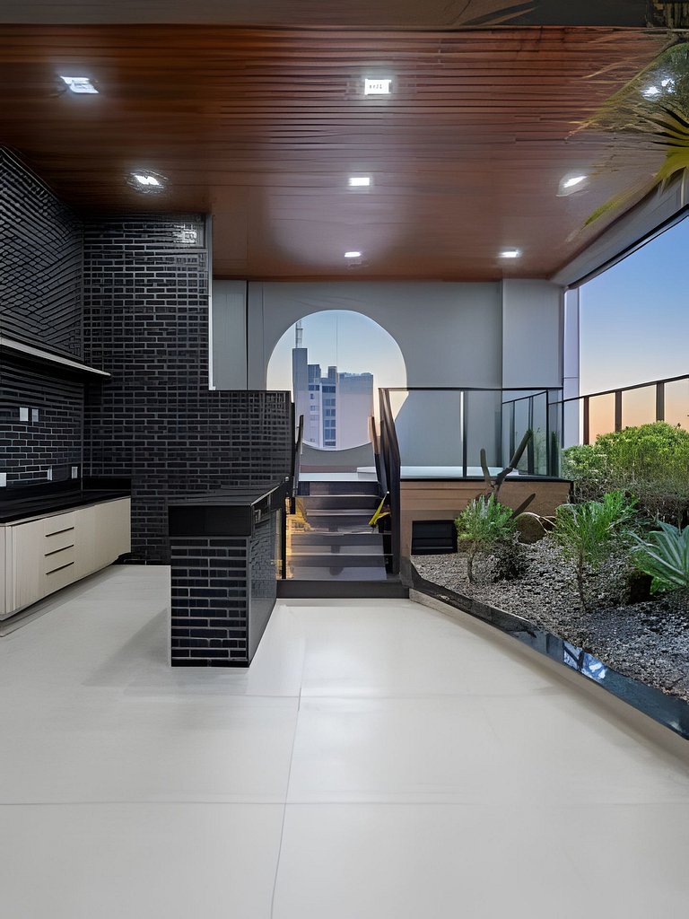 Flat Vertigo - luxuoso com churrasqueira e sacada